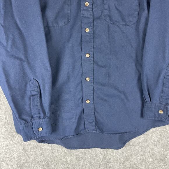Tecgen FR Shirt Mens XL Blue Button Down Flame Resistant ATPV 8.0 Workwear - Picture 3 of 16